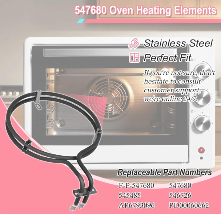 Upgraded 547680 Oven Heating Elements Compatible with Fisher & Paykel DCS Range