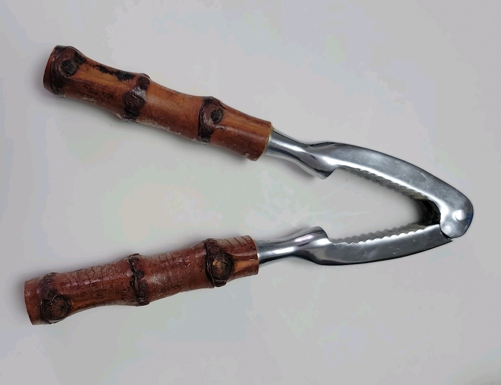 Vintage MCM Bamboo Handled Nutcracker / Lobster Cracker - Japan