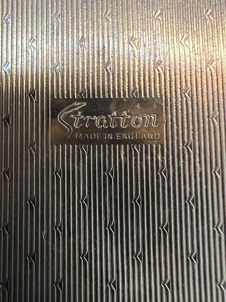 1950's Stratton Gold Tone Star Burst- Folding wCompact/ Mirror
