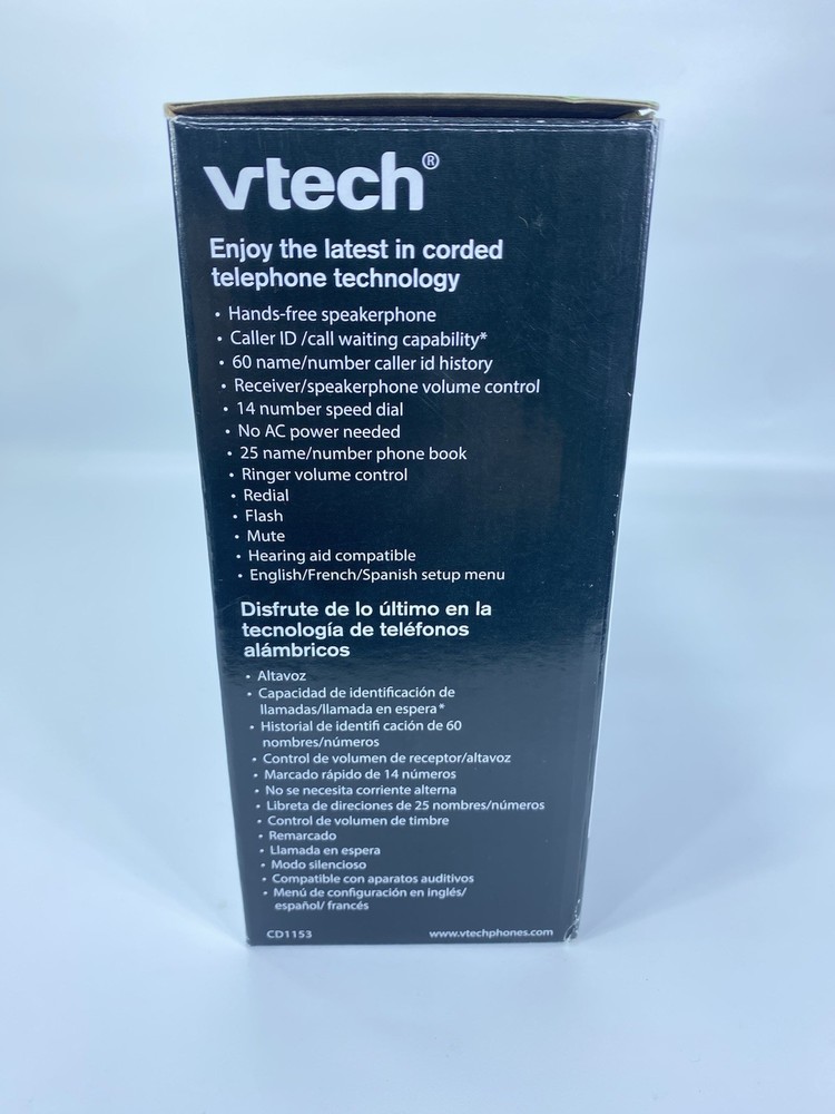 VTech CD1153 Corded Speakerphone With Caller ID White