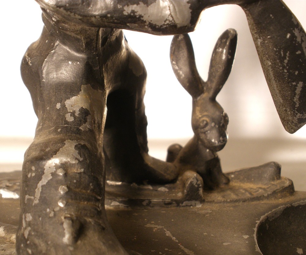 Frankart Rabbit Hunter Figural Ashtray