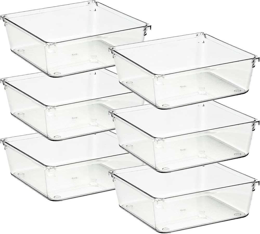 Der Organizer - 6" X 6" Plastic Stora Bins, Acrylic