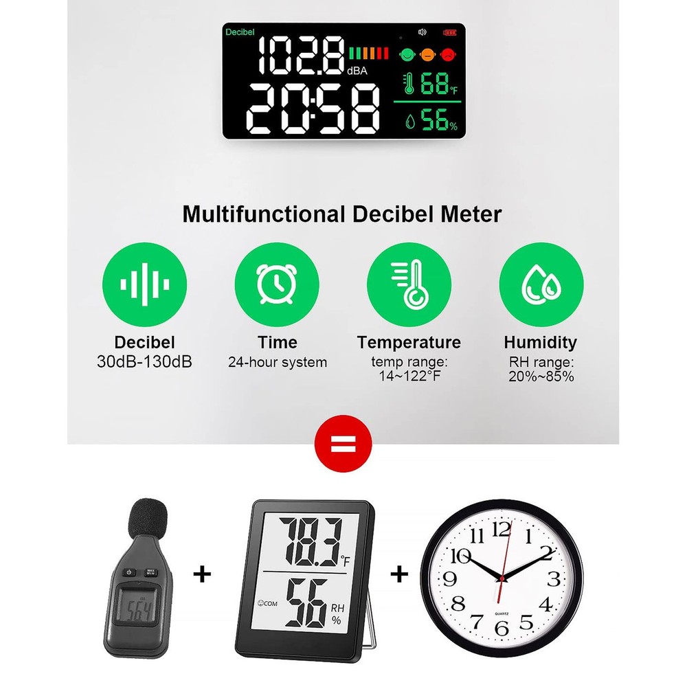 3-11in LED Display Decibel Meter For Home Studio