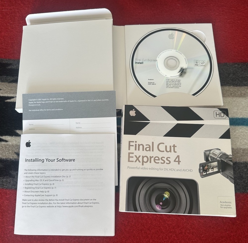 Apple Final Cut Express 4 HD Video Editing Software