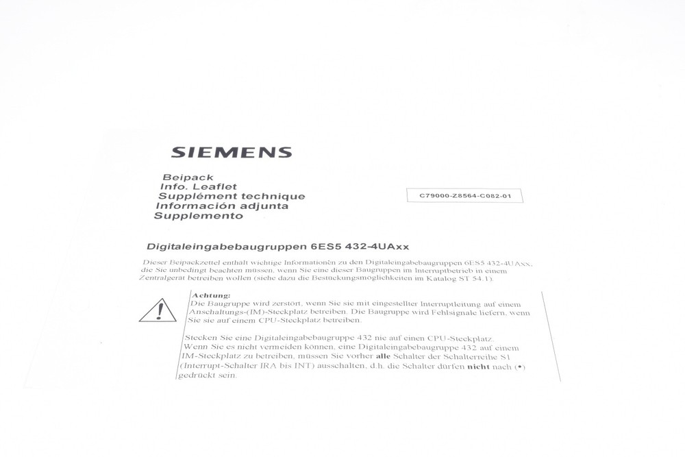 SIEMENS 6ES5432-4UA12, Digital input module, E03