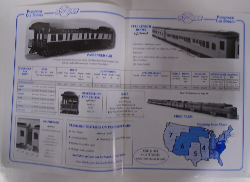 MCC 1999 & 2000 1/8 Scale Rolling Stock & Machining Manufacturing Catalog