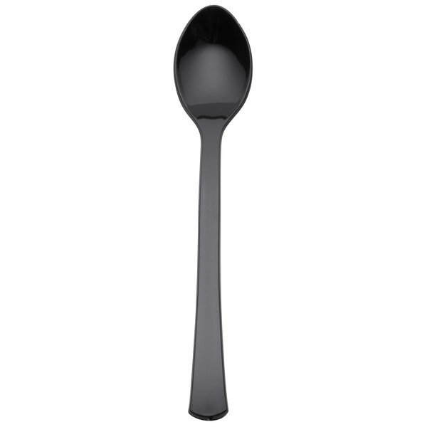 Fineline Settings 6501-BK 4-Inch Black Plastic Tiny Tasters/Spoons, 960/CS