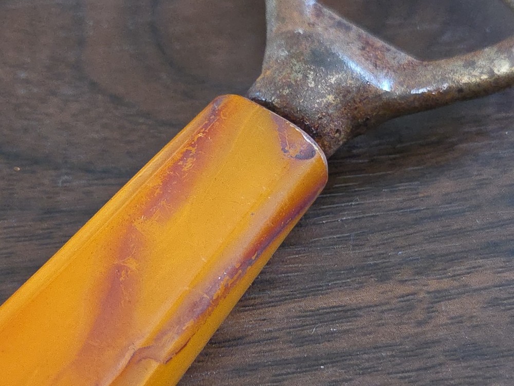 Vintage Bakelite Butterscotch Handle Bottle Opener