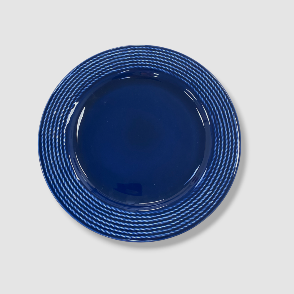 $220 MatCeramica Blue Rope 16-Piece Earthenware Dinnerware Set