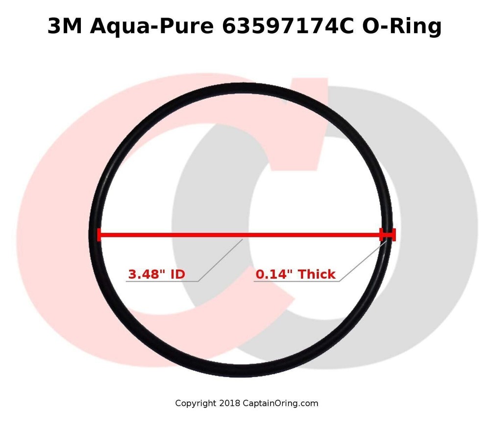 Replacement 3M 63597174C, AO-WH-STD-OR-2, ORG006, WP252235 O-Rings (3 Pack)