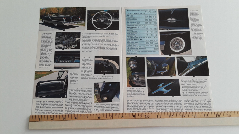 1957 OLDSMOBILE STARFIRE 98 ORIGINAL 2000 ARTICLE