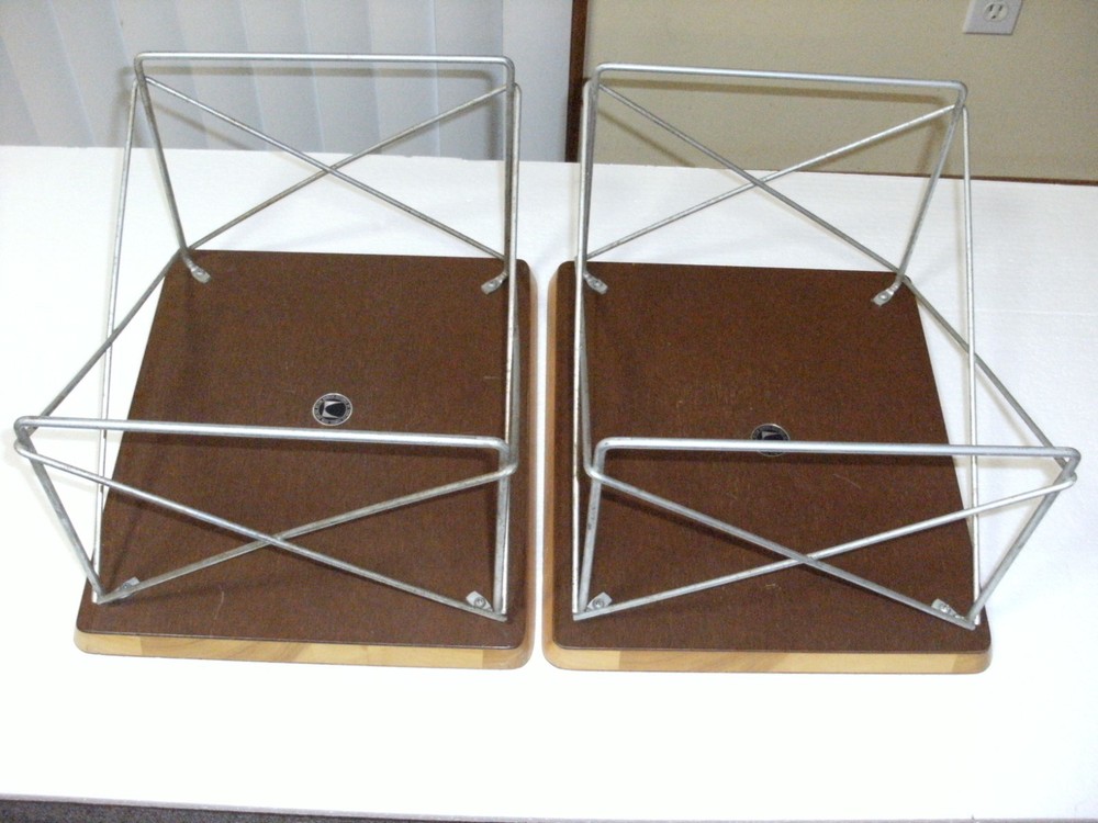 (2) Early Herman Miller Eames Wire Base Low Table's ~ Walnut