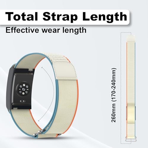 Nylon Replacement Band, Compatible with Amazfit Helio Strap – Beige