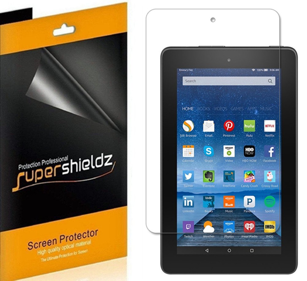 3X Supershieldz Clear Screen Protector for Amazon Fire 7" (2015 Released)