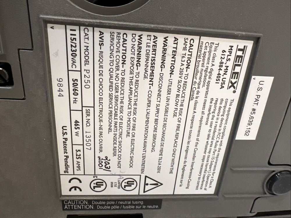 Telex Firefly P250 SVGA LCD Notebook Projector