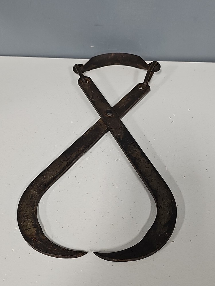 Antique Cast Iron Ice Block Tongs