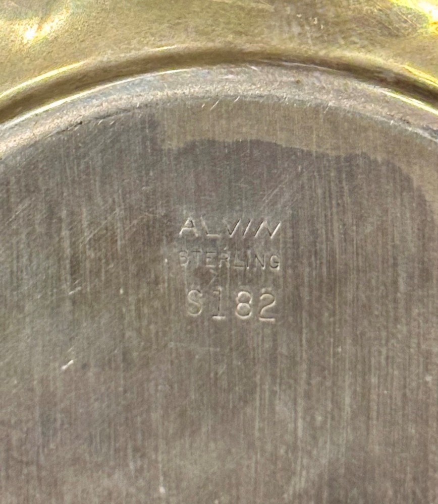 TWO ( 2 ) 168+ GRAMS | Alvin Solid Sterling Bowls | Pattern S182 | SCRAP LOT