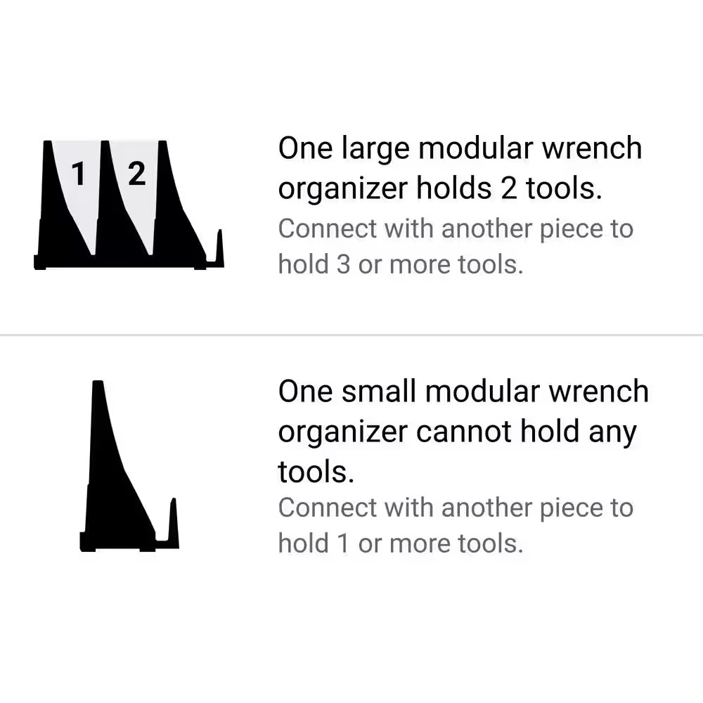 40-Tool Modular Slotted Wrench Organizer Set (Red)