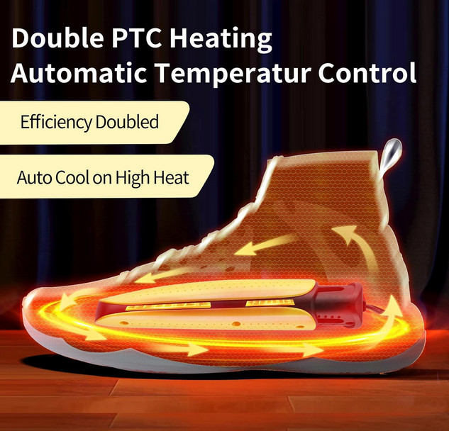 Portable Shoe Dryer Boot Warmer Auto Temperature Control Fireproof