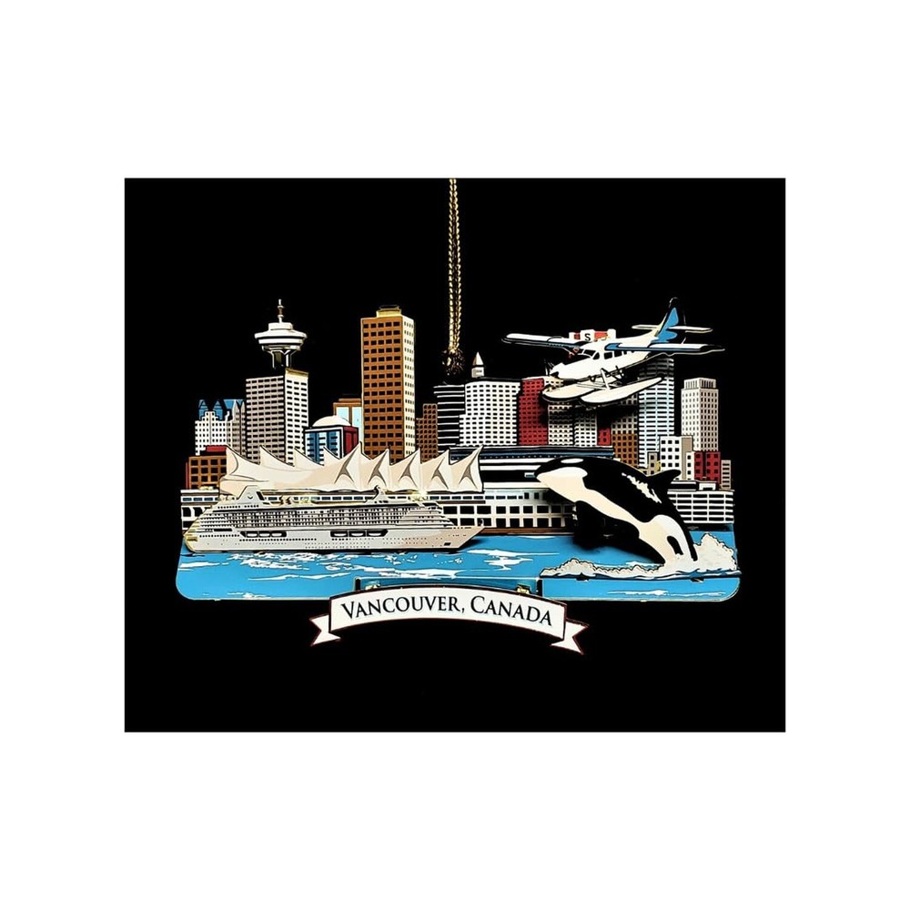 Vancouver Canada Ornament Color Brass