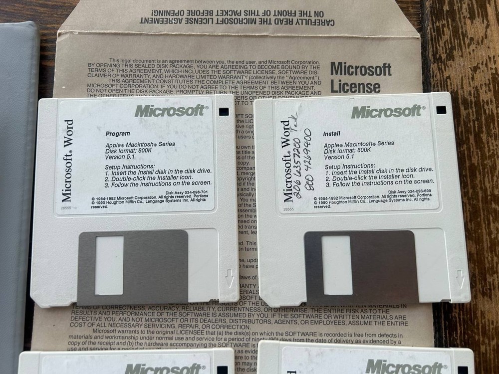 Vintage Microsoft Macintosh Demo Software Lot Excel Word Multiplan Floppy