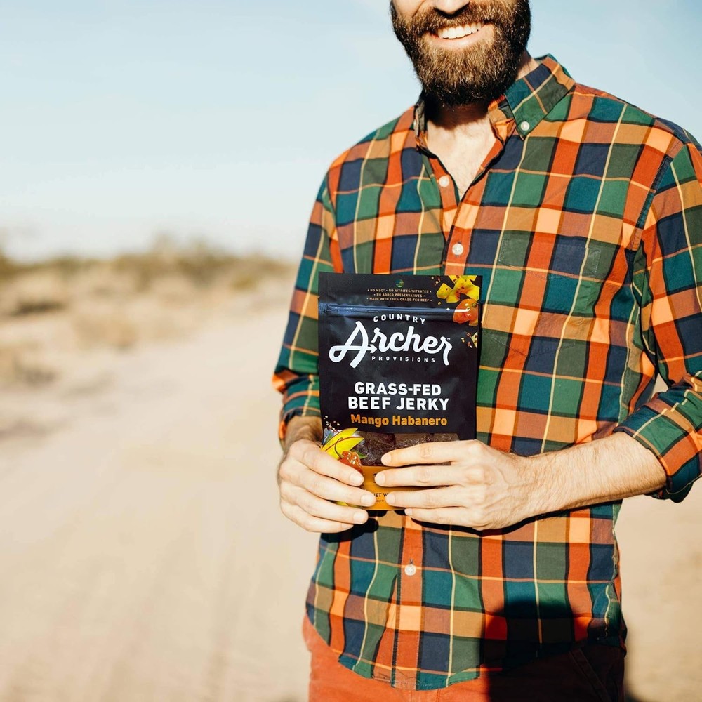 Country Archer Grass-Fed Beef Jerky - Snack Pack, Jerky...