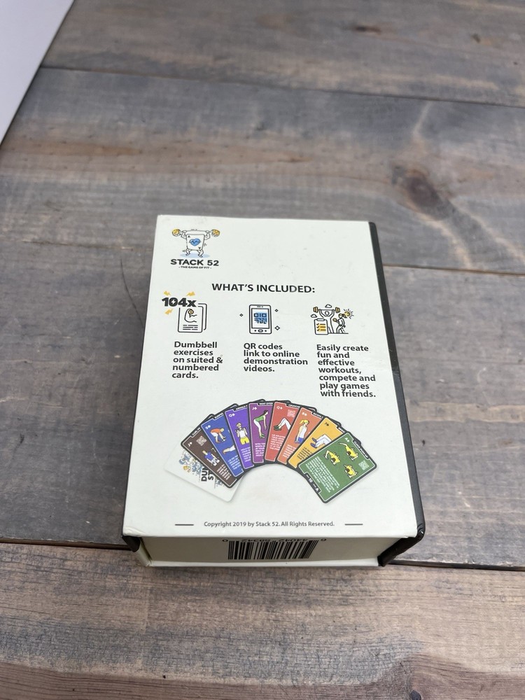 Dumbbell Exercise Cards. Workout Playing Card 55 Base Deck