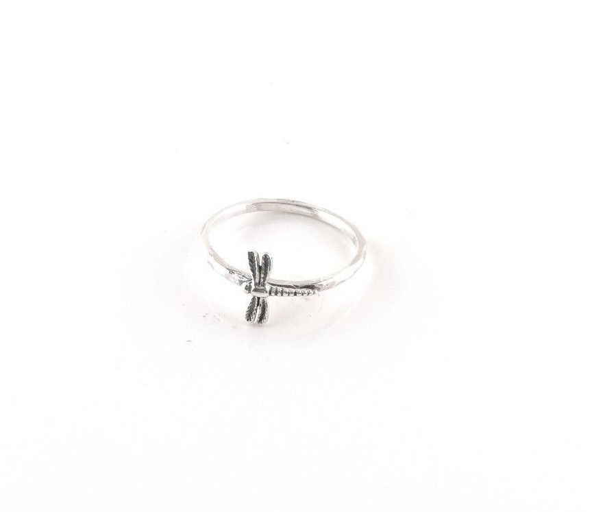 Sterling Silver Dainty Dragonfly Ring