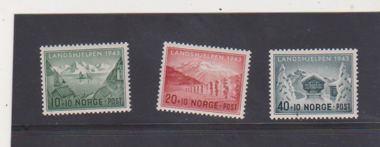 NORWAY Scott # B32-B34 MH Winter Sean