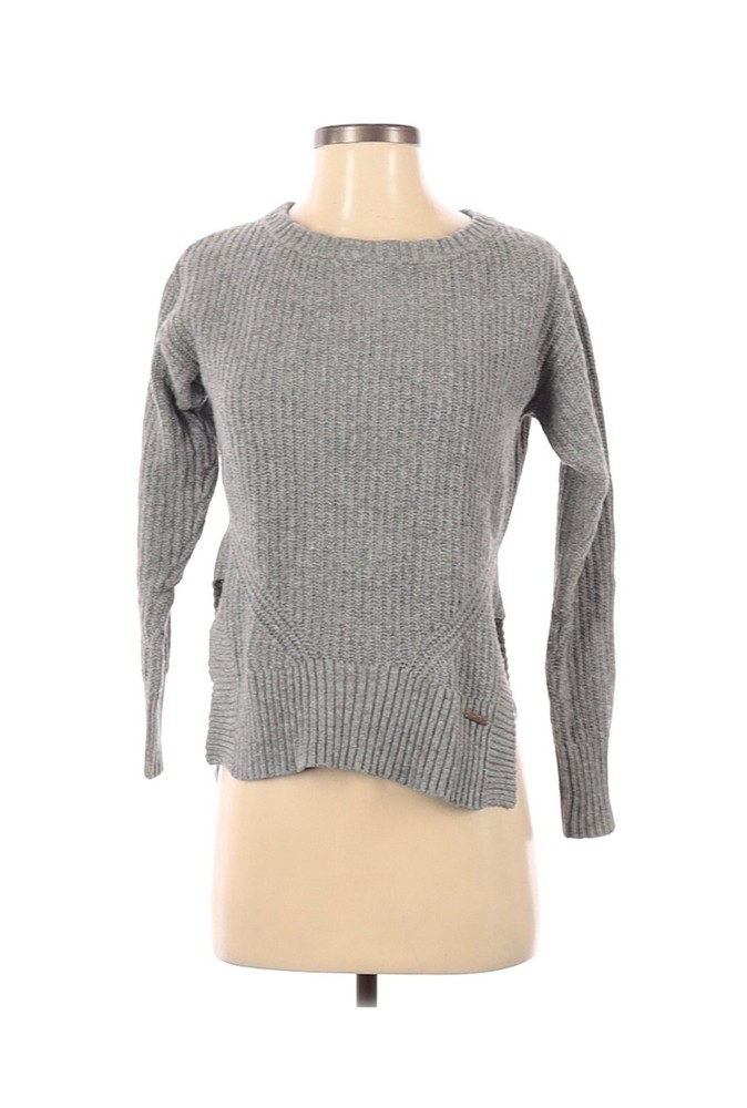 Toms for Target Sweater Women Small Gray Scoop Neck Split Hem Pullover