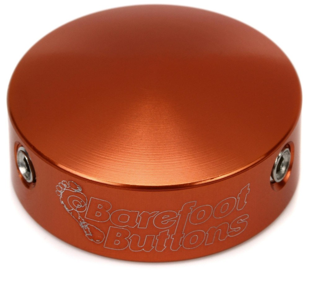 Barefoot Buttons V2 Standard Footswitch Cap - Orange (3-pack) Bundle