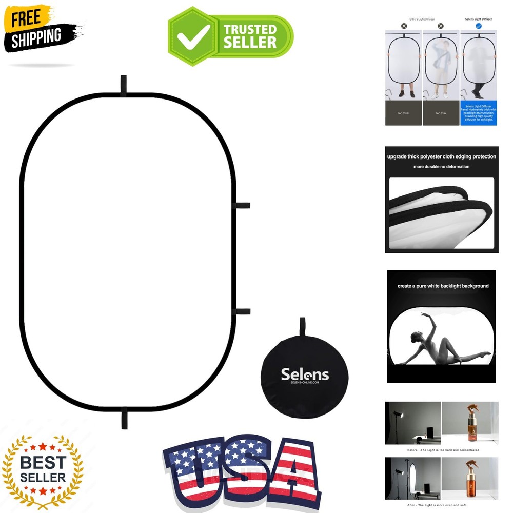 Soft White Diffuser Foldable Light Diffuser Light Diffusion Panel with Carry ...