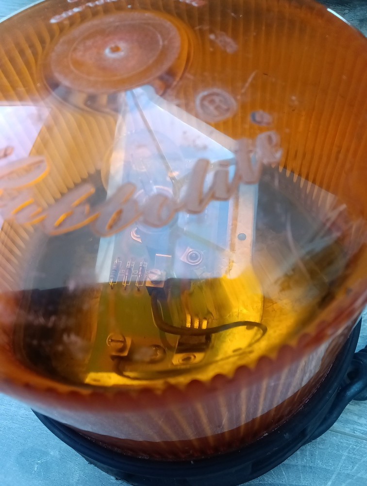 Rubbolite Amber Orange Beacon Light Model 140