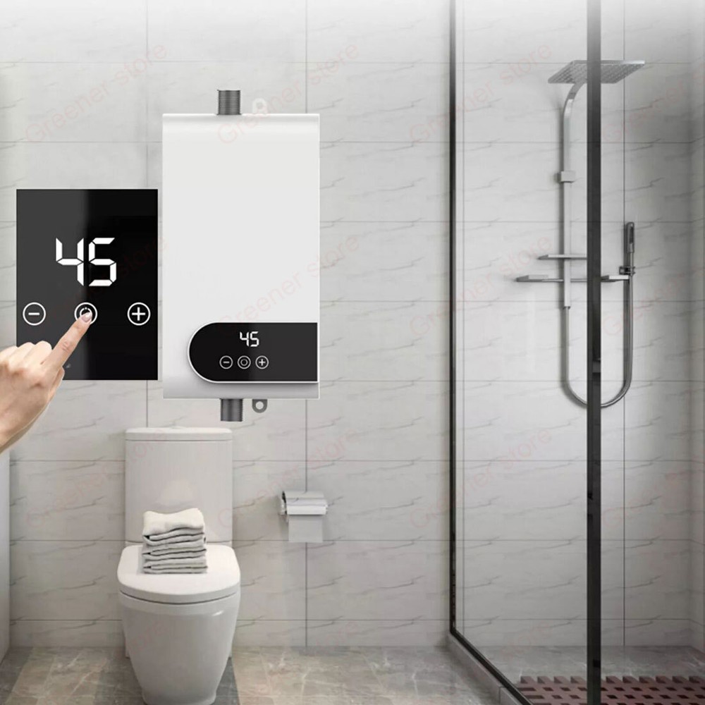 Electric Tankless Instant Water Heater Shower Head Kitchen Under Sink Bathroom