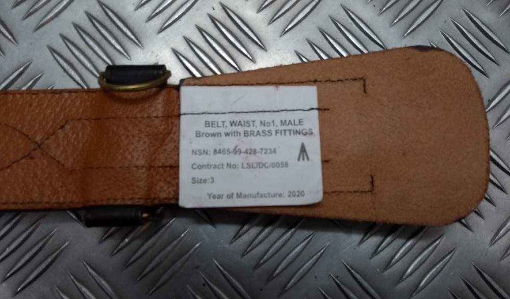 British Sam Browne Belt No Buckle / Shoulder Strap Size 3