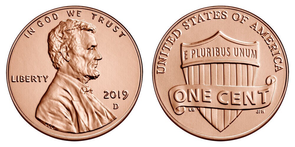 2019 D LINCOLN PENNY CENT - 1c Lincoln Union Shield theme ** ON HAND **