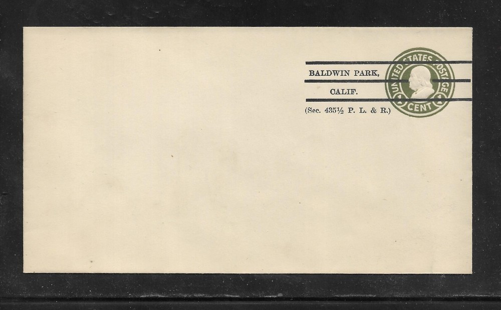 US Precancel Envelope: CA Baldwin Park - 1a1 A 47 28; Unused