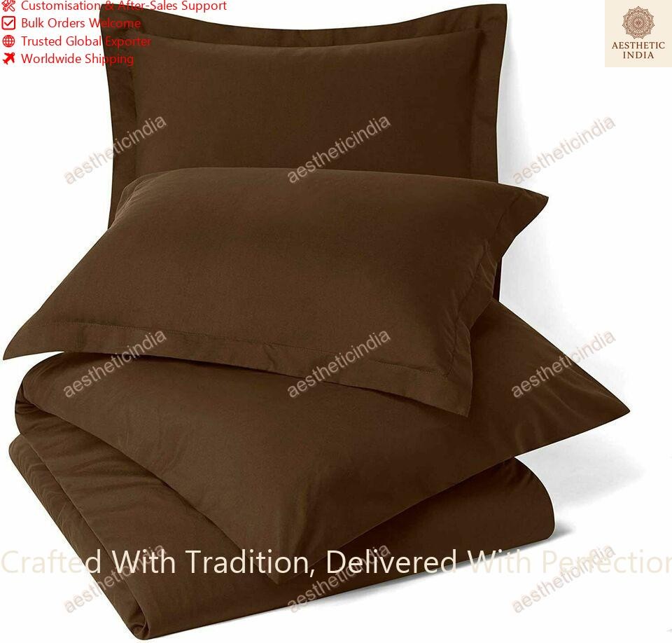Bed Sheet Pillow Cover Brown 1800 Count Deep Pocket Microfiber Brown