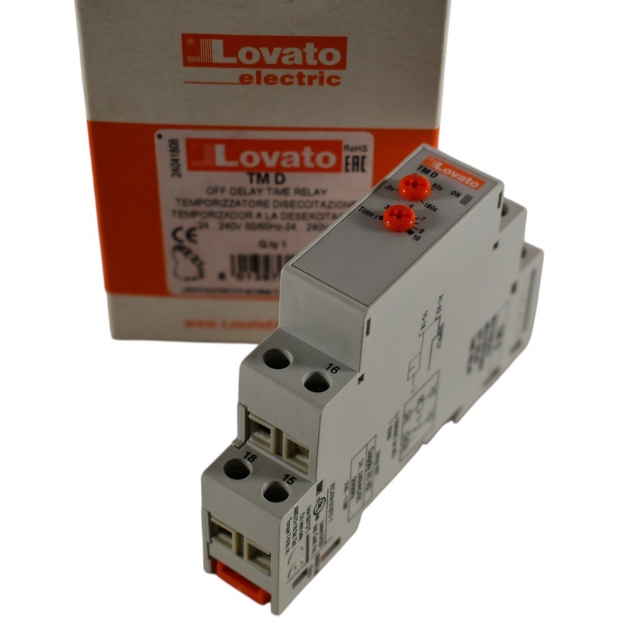 NEW LOVATO Electric TMD MODULAR TIMER OFF DELAY, MULTI SCALE 240V