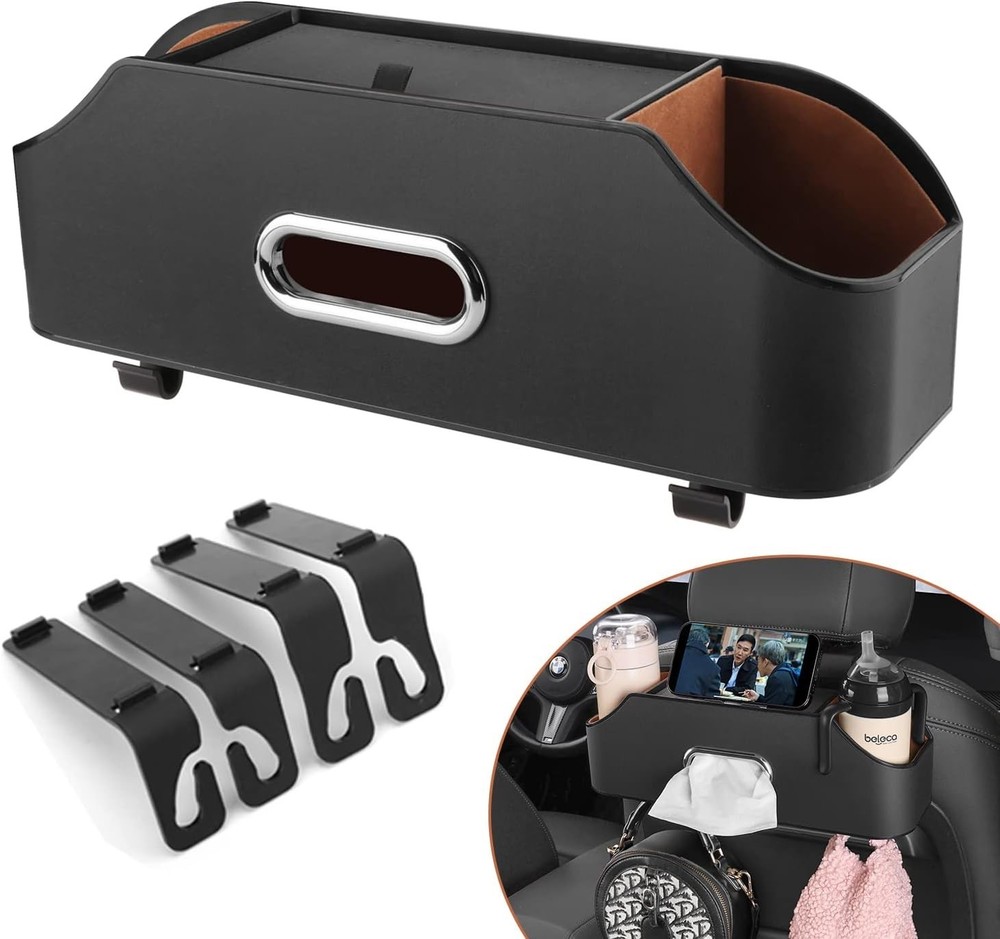 Universal Car Seat Back Organizer with Easy Installation & Multi-Functionality