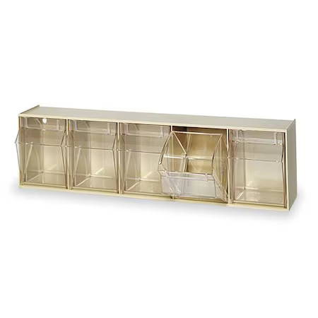 Quantum Storage Systems Qtb305iv Plastic Tip-Out Bin Ivory