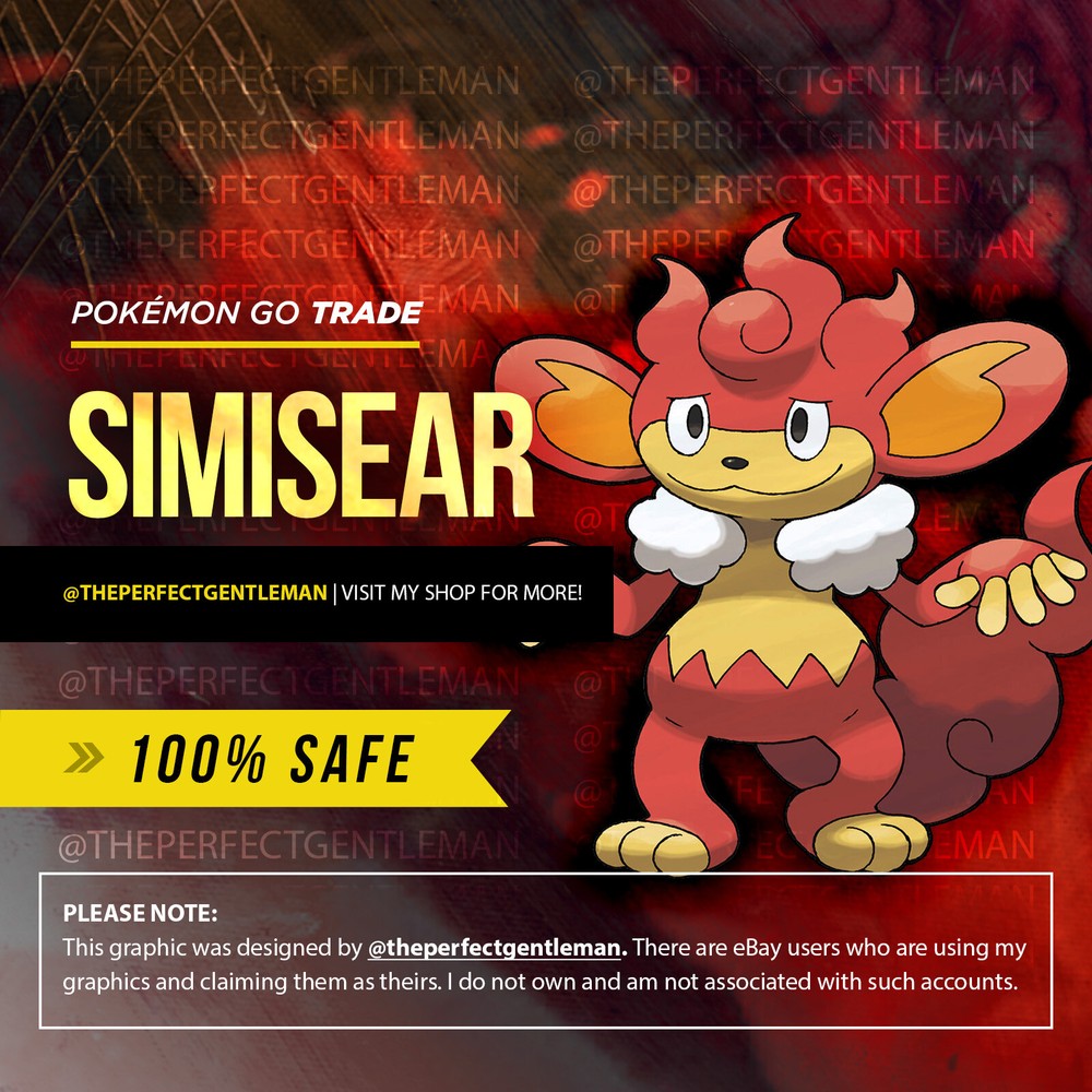 Simisear Pokemon #514 GO - 1000+ CP