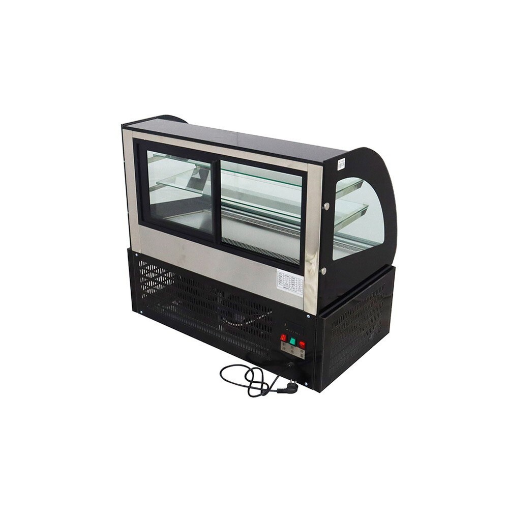 Desktop Cake Display Case Bakery Showcase Refrigerator Rear Door with LED 220V