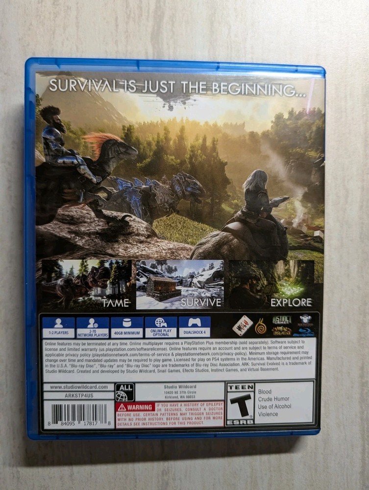 NO GAME Ark PlayStation 4 Case PS4