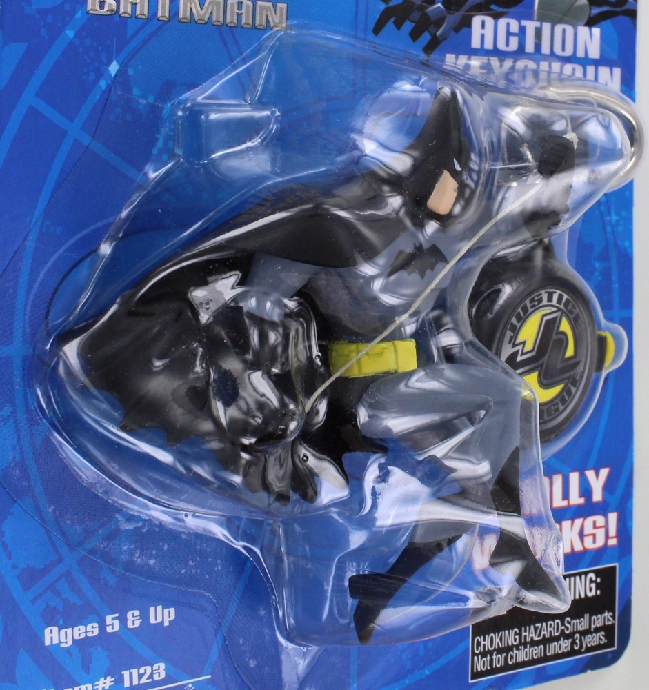 Justice League BATMAN Action Keychain Keyring Marvel DC Comics Bat Wayne Retired