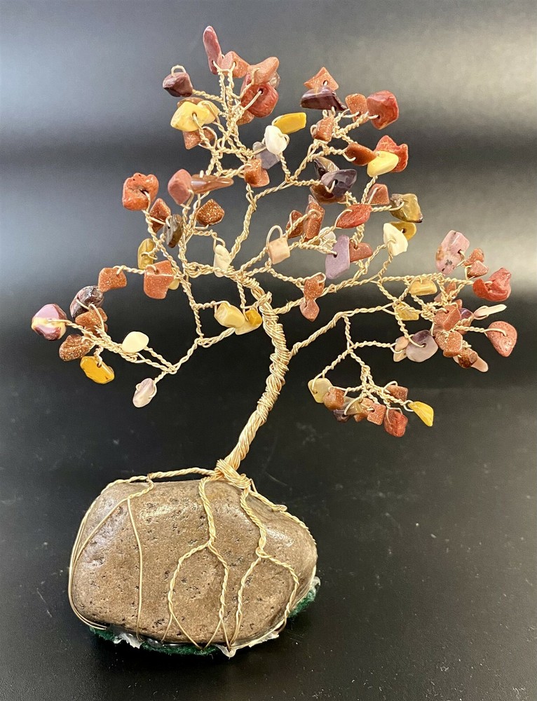 Handmade Wire Wrapped Gemstone (Various Gems) Tree of Life / Mini Bonsai