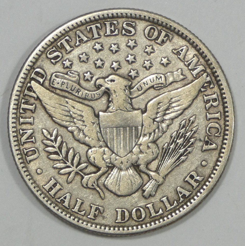 1912 Barber Half Dollar VERY FINE Silver 50c
