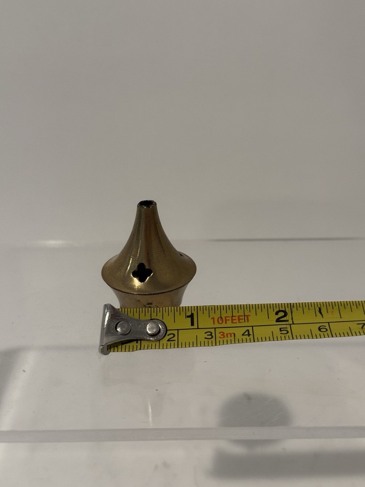 Vintage Incense stick Holder Solid Brass Cone Shaped Miniature 1.5”