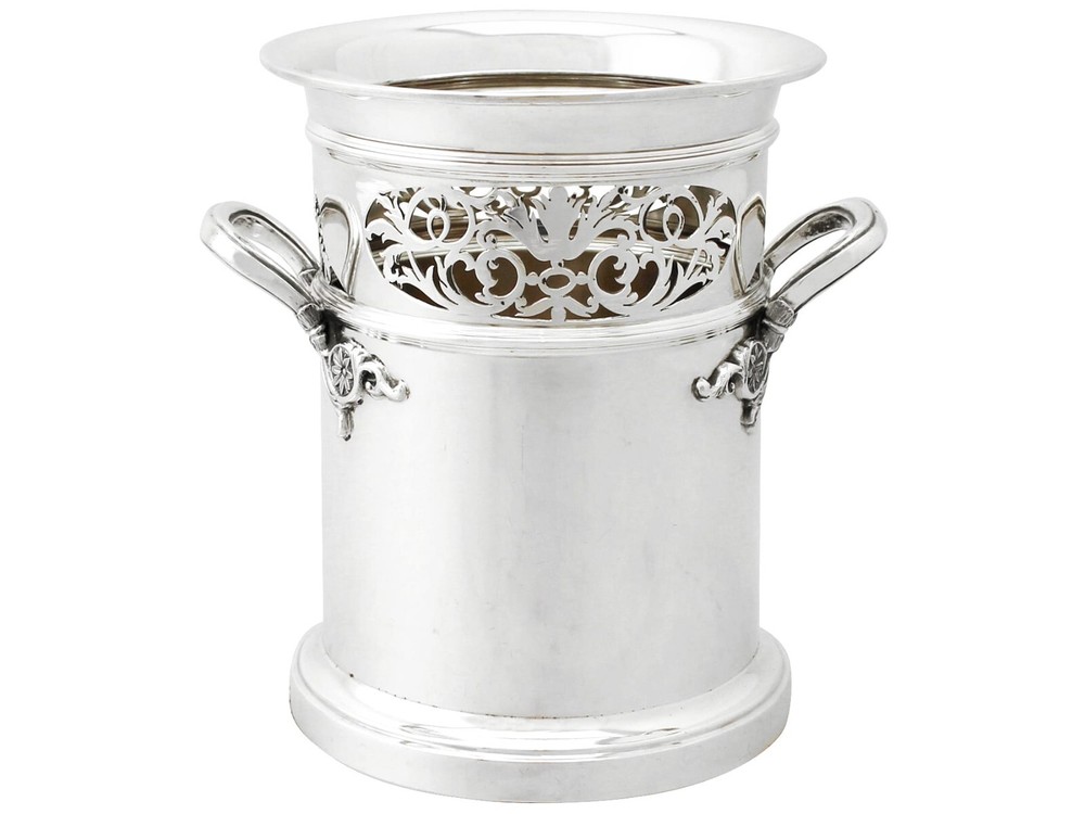 Antique George V Sterling Silver Bottle Coaster