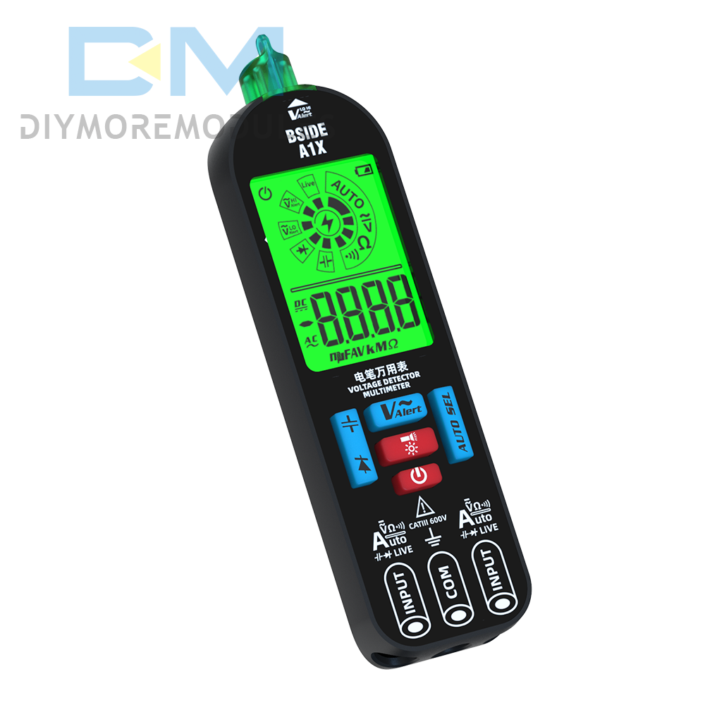 BSIDE A1X Digital Multimeter 1999 Counts AC/DC Voltage Tester Resistance Meter